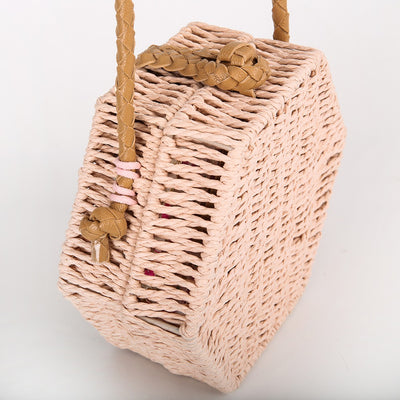 Hexagonal Straw Bag